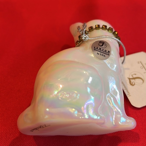 Vintage Fenton Opalescent Hand Painted Cat - November / Topaz - Picture 11 of 11